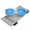 Frost / Blue Mirror, variant on zerouv - matte frosted frame reflective colored mirror lens horn rimmed sunglasses 54mm - 54mm