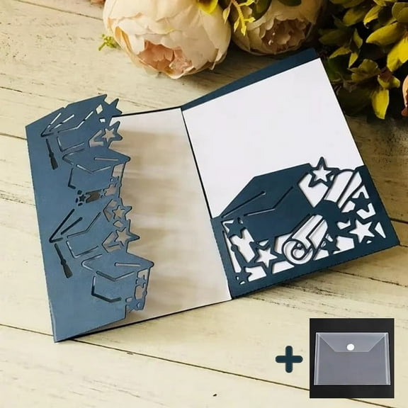Die Cuts for Card Making, Ouginx 2Pcs Graduation Hat Metal Cutting Dies DIY Die Cutters Die Stencils for Scrapbooking, Embossing & More