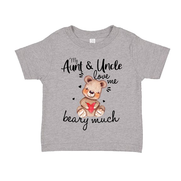 My Aunt and Uncle Love Me Beary Much Toddler T-Shirt 2T Athletic Heather