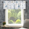thumbnail image 4 of Summer Sea Turtle Seashells Valances for Windows Coral Ocean Creature Rod Pocket Curtain Valance Window Treatment Short Curtains for Kitchen Living Room, 60"x18", 4 of 9
