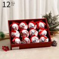 thumbnail image 4 of 12 piezas de adornos navideños de lujo de 8 cm con forma de bola, diseño de árbol de Navidad, decoración para fiestas, colgante de esferas navideñas de Año Nuevo 2024, 4 of 5