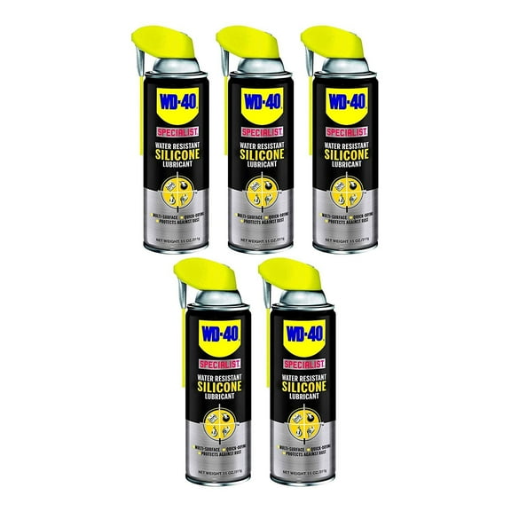 WD-40 Specialist Silicone Lubricant with Smart Straw - Water Resistant - 5 Pack, 11 oz