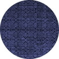 thumbnail image 1 of Ahgly Company Indoor Round Abstract Blue Modern Area Rugs, 7' Round, 1 of 4