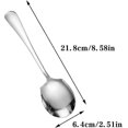 thumbnail image 4 of 2 Pcs Stainless Steel Large Buffet Serving Spoons Stainless Steel Serving Spoon Silver Serving Spoons with Long Handle, 4 of 5