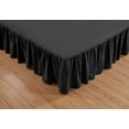 thumbnail image 3 of Sheets & Beyond Solid Microfiber 14" Bed Skirt, Twin, Black, 3 of 5