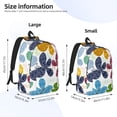 thumbnail image 4 of Balery Colorful Butterflies Vintage Canvas Backpack for Men and Women - Large Capacity, Durable Travel Laptop Bag for School, Work, Hiking, and Outdoor Activities, 4 of 7