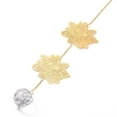 thumbnail image 3 of 2 pc Faceted Glass Sun Catcher Pendant Decorations with Brass and Iron Findings for Home Garden Decor Lotus Golden 435mm, 3 of 3