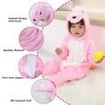 thumbnail image 2 of Disfraz TONWHAR para bebés y niños pequeños, cosplay de Halloween, dinosaurio rosa, 2 of 9