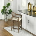 thumbnail image 2 of Americana 26" Cane Back Counter Height Bar Stool Taupe Beige, 2 of 11