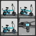 thumbnail image 4 of MAXT 14" Folding Electric Bike for Adults, 500W Motor Peak 750W, 48V20Ah, 20MPH, 50-Miles, 330lb Load, 50+ US Service Stores Commuting E Bike for Adults with Removable Battery, Front Basket Blue, 4 of 9
