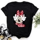 thumbnail image 4 of Ropa de mujer verano 2022 Mickey Minnie Mouse Disney camisetas de manga corta para niñas divertida moda ropa de calle mujer camisa, 4 of 5