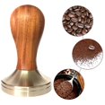 thumbnail image 1 of Wooden Espresso Coffee Tamper 51mm/58mm Stainless Steel Flat Base, 1 of 4