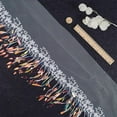 thumbnail image 6 of Polyester Tassel Lace Ribbon Fringe Ribbon with Laser Sequins Clothes Decoration White 11-3/8 inch(290mm), 6 of 9