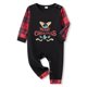 thumbnail image 5 of Conjunto de pijamas navideños familiares a juego: camisetas con estampado de astas y pantalones a cuadros. Pijamas de vacaciones para dormir., 5 of 10