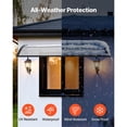 thumbnail image 3 of 38x78 Polycarbonate Door Awning, Drainage, ABS Bracket, Clear, 3 of 12