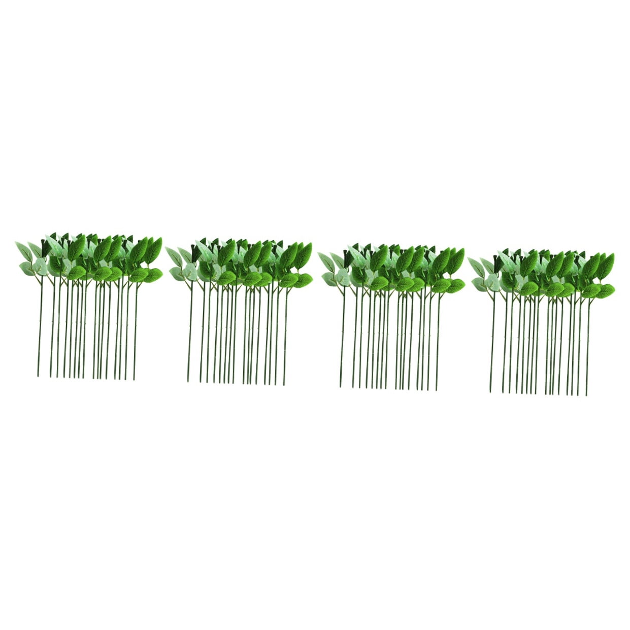 USHOBE Handmade Material Green Artificial Rose Stems for Creative Projects 80Pcs