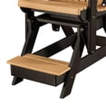 thumbnail image 4 of Afuera Living Modern Resin Fan Back Balcony Glider in Cedar/Black, 4 of 5