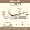 thumbnail image 2 of Cushionaire Women's Forever Pointed Toe Sling Back Dress Shoe +Memory Foam, Wide Widths Available, Cream Smooth, 2 of 19