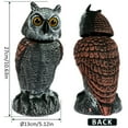 Ihvewuo Plastic Fake Owl Decoy Scarecrow to Scare Birds Lifelike