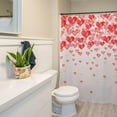 thumbnail image 4 of 72x72 Valentine''s Day Shower Curtains, Falling Red Love Hearts Holiday Bathroom Curtains, Valentines Lovers Couples Romantic Decors, Home Fabric Waterproof Shower Curtain Set with 12 Hooks …, 4 of 6