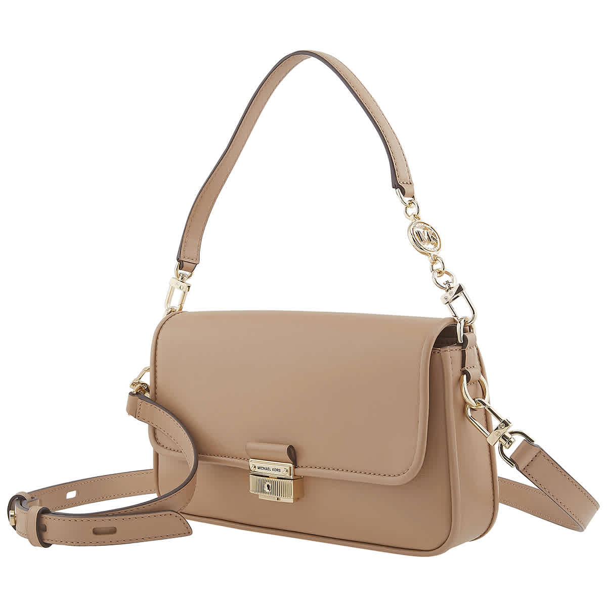 Michael Kors Ladies Camel Bradshaw Small Leather Shoulder Bag 