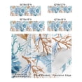 thumbnail image 3 of Kitchen Cafe Valance Curtain for Small Windows,Watercolor Ocean Blue Brown Coral Rod Pocket Valances Nautical Marine Life on White Window Treatment Panel for Living Room/Bedroom/Bathroom,42x12in, 3 of 9