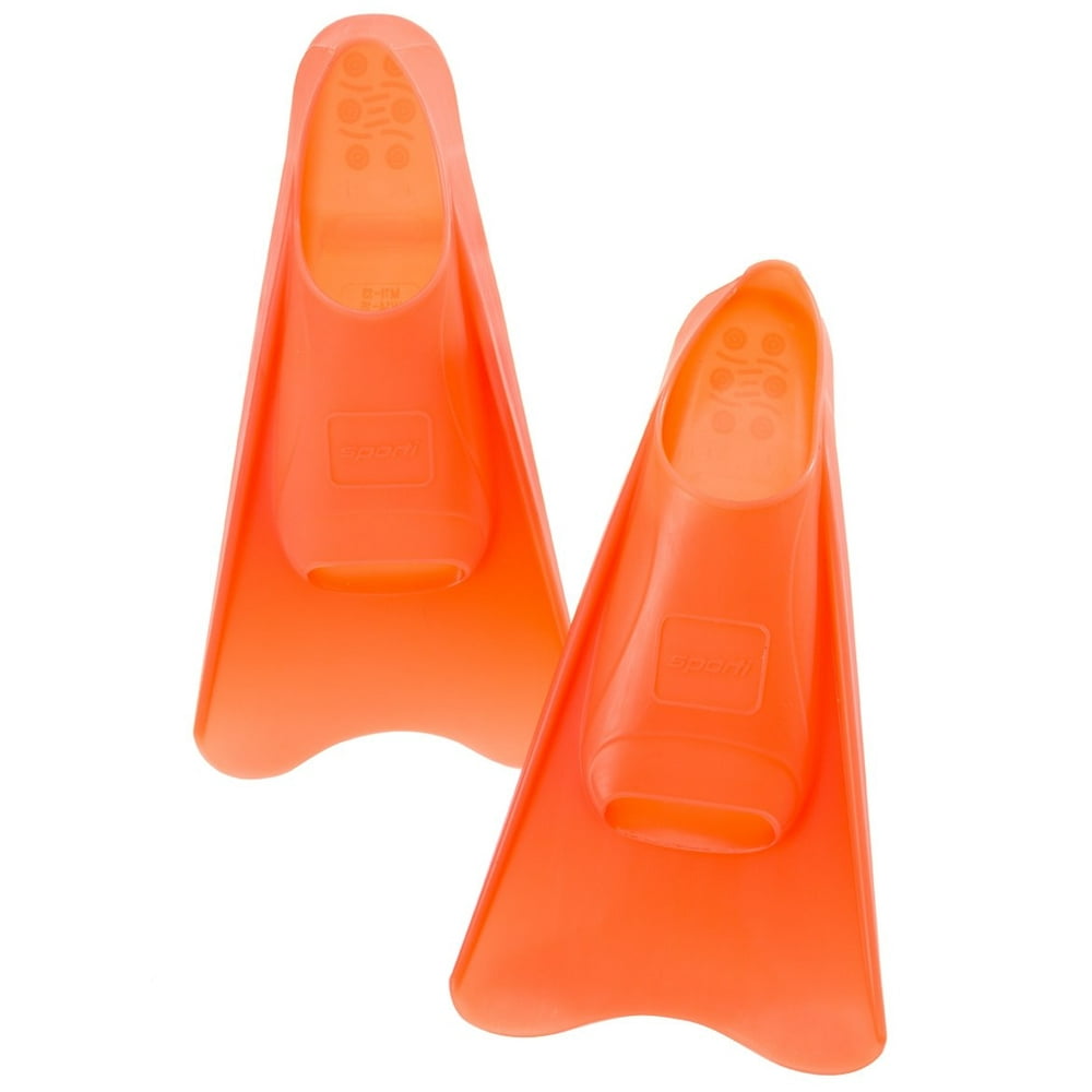Sporti Silicone Swim Fins (M 11-13 W 14-15, Red) - Walmart.com