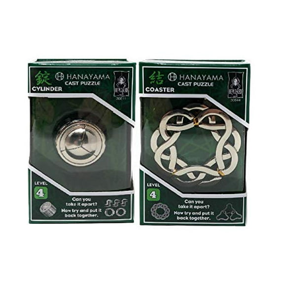 MARCOPOLO (2 PK Value Buy) Hanayama Multipack Puzzles (Cylinder & Coaster)