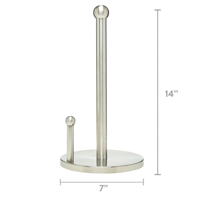 Honey Can Do Standing Paper Towel Holder, Silver