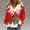 Red, variant on Deal of the Week Ofreoo Women‘s Christmas Printed CasualCardigan ButtonFashion Jacket Tops Coat Cardigan Sweaters for Women Lightweight