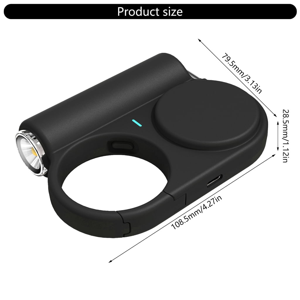 WINDLAND Outdoor Portable Charger With Retractable Cable And LED Light For Camping