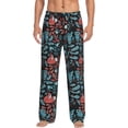 thumbnail image 2 of Lsque Squirrel Owl Autumn Maple Leaves Print Men's Pajama Pants, Lounge Pant - Comfortable Home Wear,Elastic Waistband, Stylish Design-Small, 2 of 9