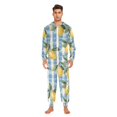 thumbnail image 3 of FORMRS Onesies Pajama for Adults Unisex Hoodie Winter Jumpsuit One Piece Sleepwear, Sizes S-2XL, Retro Lemon Leaves, 3 of 7