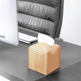 thumbnail image 2 of Caja De Pañuelos Cubierta De Cuero De La PU Porta Pañuelos Caja De Pañuelos Faciales Cuadrada Dispensador Organizador De Papel Facial para Baño, Encimera De Tocador, Mesa, Coche, K, 2 of 5