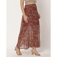 thumbnail image 3 of Moomaya Printed A-Line Skirt With Slit For Women, High Waist Midi Skirts, 3 of 9