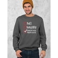 thumbnail image 2 of Christmas Innocent Until Proven Guilty Check Shirt Crewneck Sweatshirt, L, Charcoal, 2 of 6