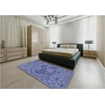 thumbnail image 4 of Ahgly Company Indoor Round Patterned Denim Blue Area Rugs, 5' Round, 4 of 6