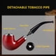 thumbnail image 3 of Pipa de tabaco, pipa de tabaco completamente doblada para fumar, pipa de plástico similar a la madera con perilla, liviana e impermeable, juego de regalo para fumar para principiantes, 3 of 5