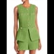 thumbnail image 1 of Conjunto de Traje Informal de Dos Piezas para Mujer, Sin Mangas, con Botones, Chaleco y Pantalones Cortos, Traje de Oficina. Verde M, 1 of 10