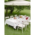 thumbnail image 4 of Outdoor Tablecloth with Umbrella Hole for Patio/Picnic/Party/Camping, Red Poppy Flowers Waterproof Table Cloth Rectangle Table Cover Washable, Spring Modern Abstract Floral Rustic (52"x 70"), 4 of 8