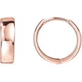 thumbnail image 1 of Pendientes de poste Huggie de plata de ley chapada en oro de 14 quilates | Aros Pequeños |Pendientes de Oro para MujerOro Rosa esquí esquí Gafas de esquí, 1 of 5