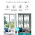 thumbnail image 4 of Window Privacy Film Green Eucalyptus Leaves Stained Glass Window Film Decorative Sun Block Window Cover Summer Botanical Watercolor Window Clings Static Adhesive Sticker for Bathroom 29.5"x118", 4 of 6