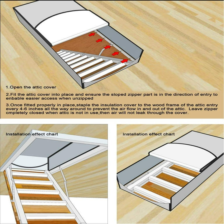 Best Attic Stairs Insulation Cover 25x54x11in For Pull Down Stairs