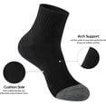thumbnail image 6 of Lanola Mens 100% Cotton Cushioned Ankel Socks, Athletic Performance Running Moisture Wicking Breathable Quarter Socks, 6 of 7