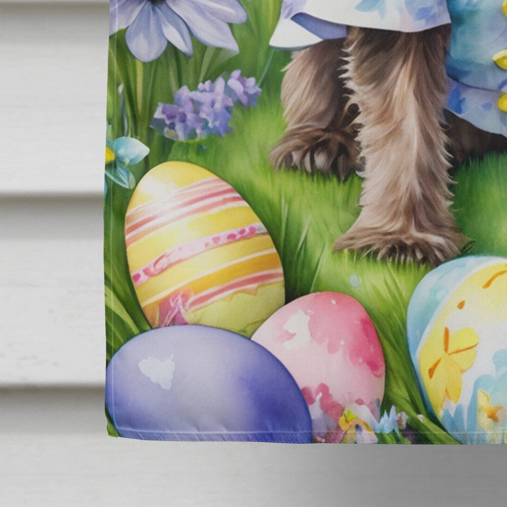 Wirehaired Pointing Griffon Easter Egg Hunt House Flag 28 in x 40 in