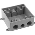 thumbnail image 2 of Carlon E382De 4.62 In. Rectangle Pvc 2 Gang T-Box Gray, 2 of 2