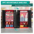 thumbnail image 4 of 6 Tier Garage Storage Cabinet with 5 Adjustable Shelves,Metal Storage Cabinet with Lock,Red Black Metal Cabinet with Locking Doors,Steel Locker,71" Lockable Storage Cabinets for Home,Office,Garage, 4 of 8