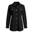 thumbnail image 4 of Unir Women’s Casual Solid Corduroy Collared Button Down Shacket Jacket, Long Sleeve Pocket Relaxed Fit Lightweight Outerwear For Fall Winter Daily Wear Size S-XXL Plus Size Friendly, 4 of 5