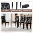 thumbnail image 2 of ExtraLco 5 Piece Dining Table Set for 4, Black Wood Grain Table with 4 Black PU Chairs, 2 of 10