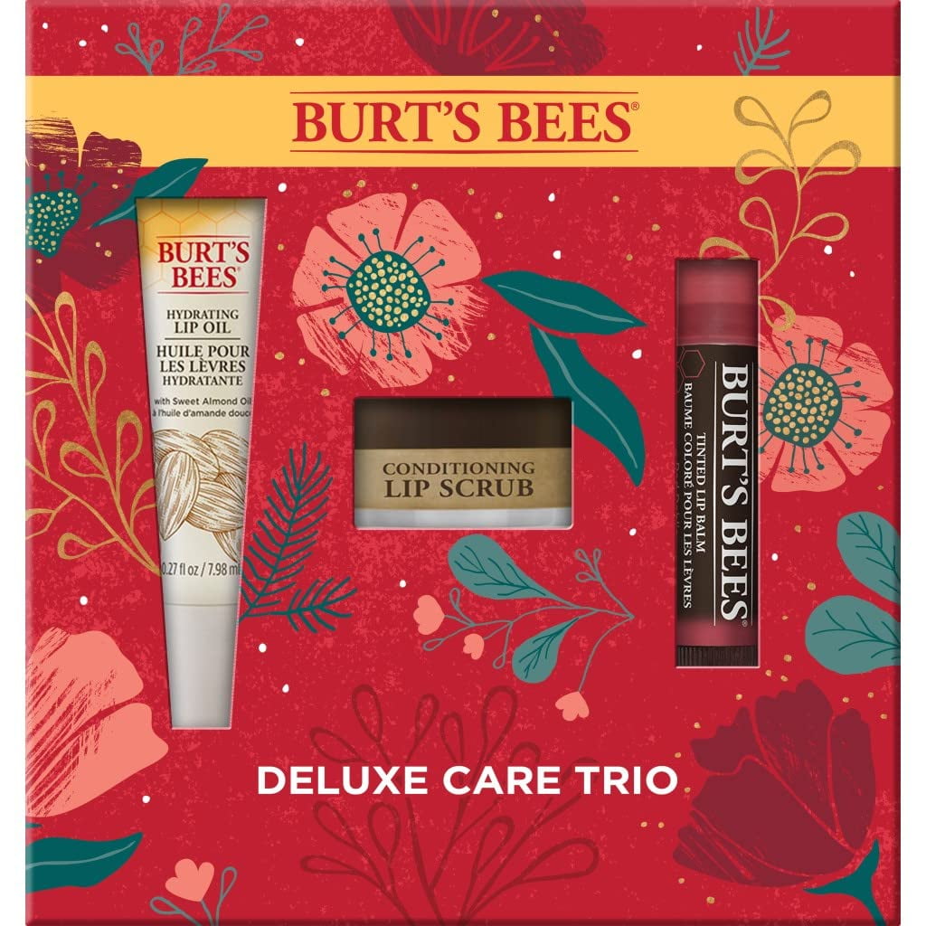 Burt's Beets Deluxe Care Trio Gift Set of Conditioning Lip Scrub